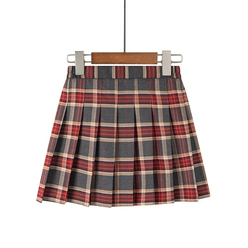 Girl's Pleated Skirt, Children's Short Skirt, School Uniform