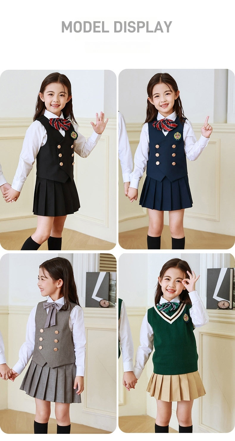Girl's Pleated Skirt, Children's Short Skirt, School Uniform
