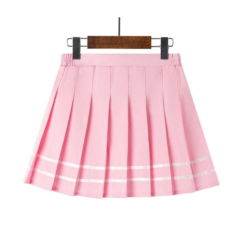 Girl's Pleated Skirt, Children's Short Skirt, School Uniform