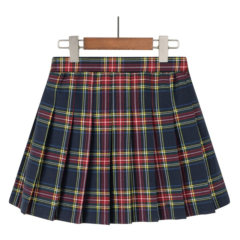 Girl's Pleated Skirt, Children's Short Skirt, School Uniform