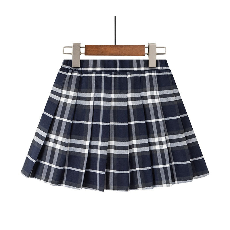 Girl's Pleated Skirt, Children's Short Skirt, School Uniform