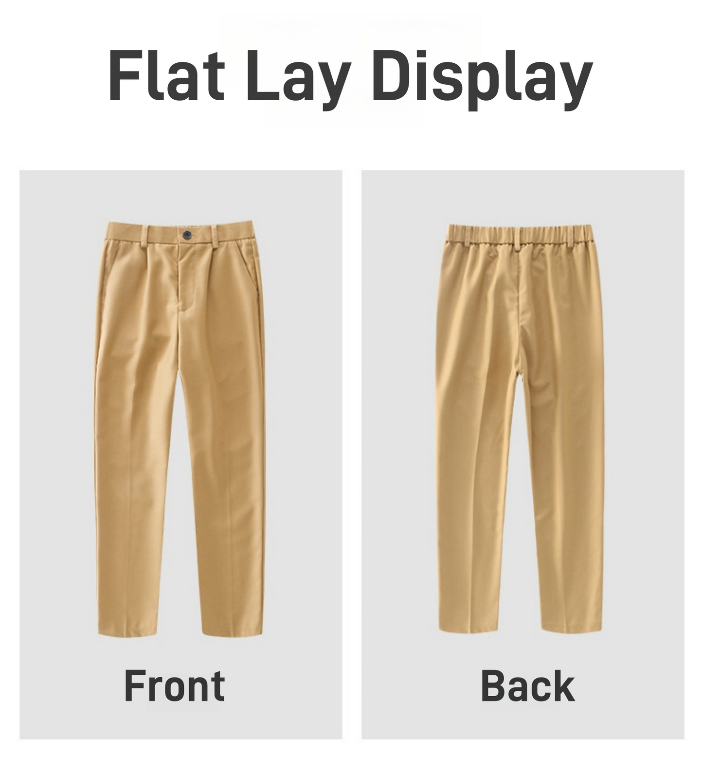 Boys Dress Pants Kids School Uniform Pants Slim Fit Formal Trousers with Belt Loops, Pleated, Elastic 5-13 Years