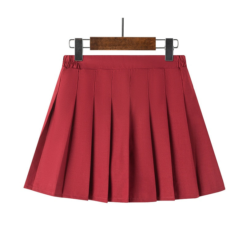 Girl's Pleated Skirt, Children's Short Skirt, School Uniform