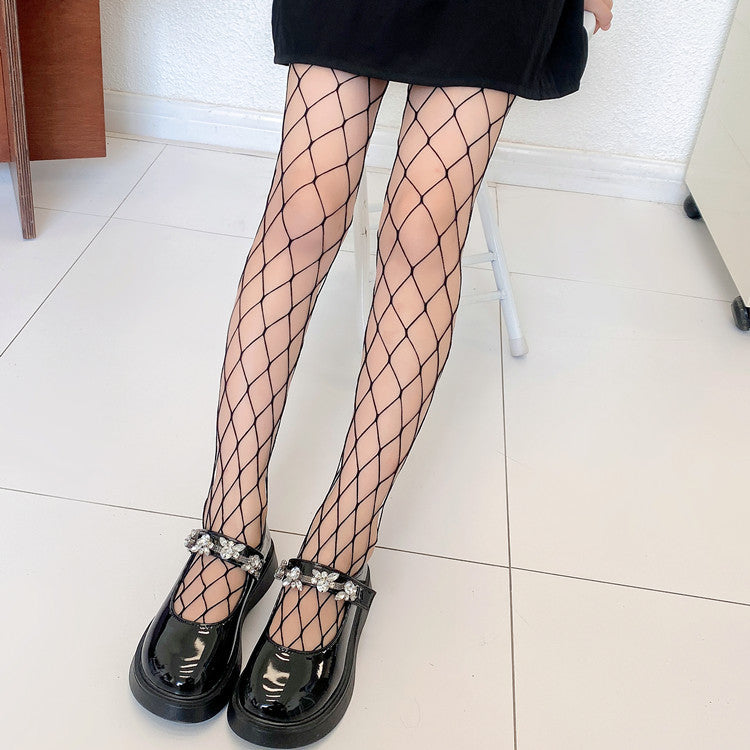 DANUOKU Mädchen-Strass-Fischernetz-Socken, 2 Stück, Strass-Socken, glitzernde Strumpfhosen