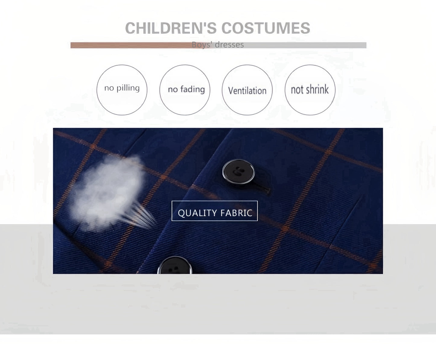 DANUOKU Boys' Suits 4PCs Vests Pants Shirts Bowtie Sets Child Tuxedos Outfits Suitable for Boys Aged 4-10 Years
