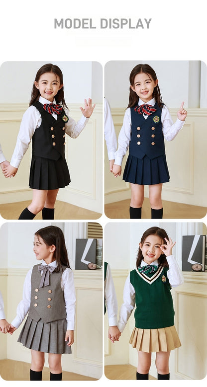 Girl's Pleated Skirt, Children's Short Skirt, School Uniform