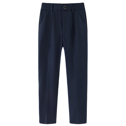 Boys Dress Pants Kids School Uniform Pants Slim Fit Formal Trousers with Belt Loops, Pleated, Elastic 5-13 Years