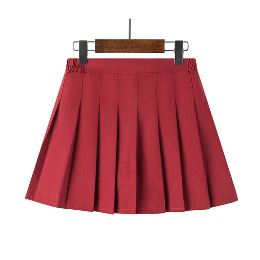 Girl's Pleated Skirt, Children's Short Skirt, School Uniform