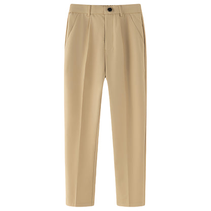 Boys Dress Pants Kids School Uniform Pants Slim Fit Formal Trousers with Belt Loops, Pleated, Elastic 5-13 Years