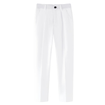 Boys Dress Pants Kids School Uniform Pants Slim Fit Formal Trousers with Belt Loops, Pleated, Elastic 5-13 Years