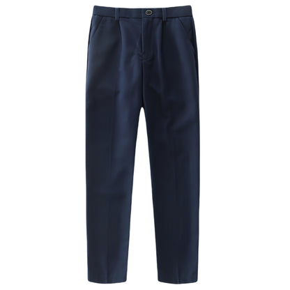 Boys Dress Pants Kids School Uniform Pants Slim Fit Formal Trousers with Belt Loops, Pleated, Elastic 5-13 Years